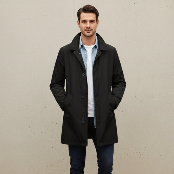 BUGATTI Vintage Men's Coat Black | Size 44R L - XL | Designed In Germany - Picture 1 of 16